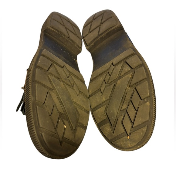 Franco Sarto Women's Black Patent Leather Tassel Chunky Sole Loafer Size 9 - Picture 3 of 6